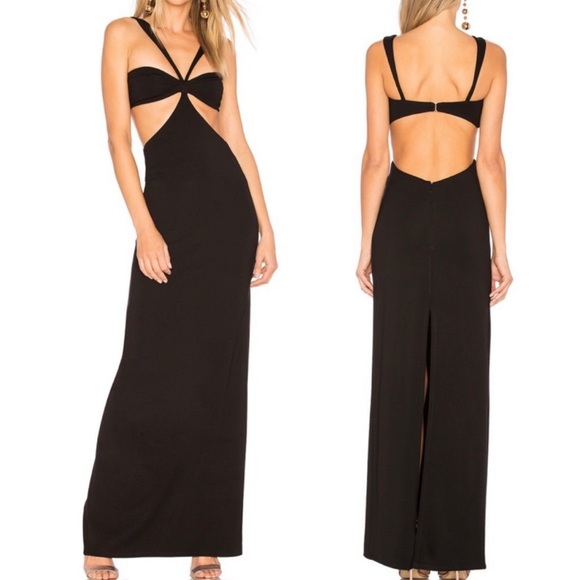 REVOLVE Dresses & Skirts - Revolve H:ours Cleo Maxi Dress Black Cut Out Medium